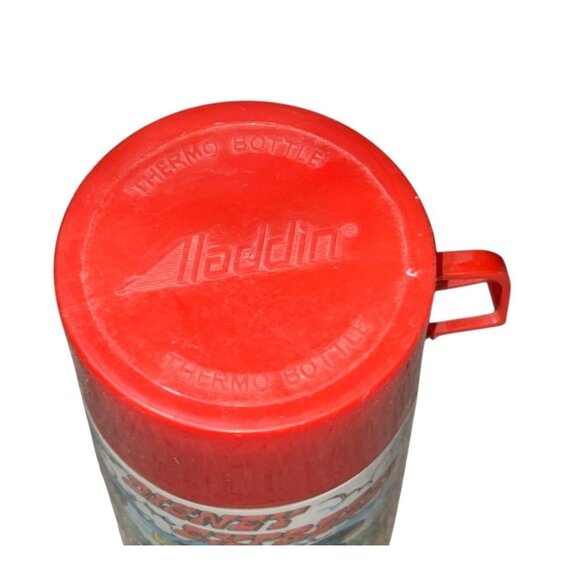 Vintage Aladdin Disney Express Thermos Bottle 1970s Mickey Mouse & Friends Carto - Picture 2 of 8